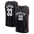 Punc B.Nets #33 Nic Claxton Black 202526 City Edition Fast Break Jerseys