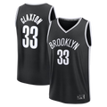 Punc B.Nets #33 Nic Claxton  Black Fast Break Replica Jerseys - Icon Edition
