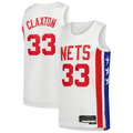 Punc B.Nets #33 Nic Claxton White Swingman Jerseys - Classic Edition
