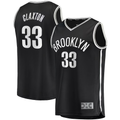Punc B.Nets #33 Nicolas Claxton  Black Fast Break Player Jerseys - Icon Edition