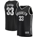 Punc B.Nets #33 Nicolas Claxton  Black Fast Break Replica Jerseys - Icon Edition