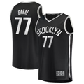 Punc B.Nets #77 Ben Saraf  Black Fast Break Replica Jerseys - Icon Edition