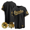 Punc B.Orioles Black Gold 30th Anniversary of 2131 Home Game Blank Player Stitched Jerseys