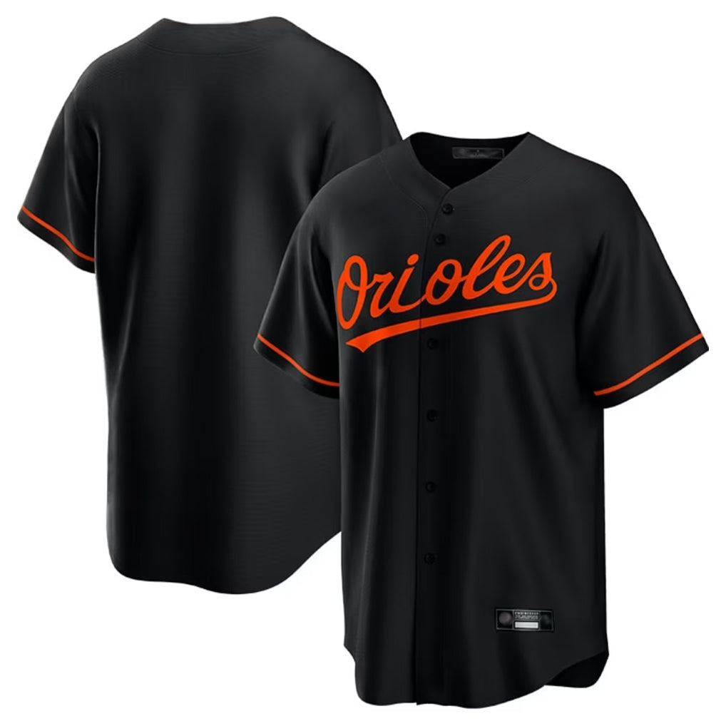 Punc B.Orioles Black Home Game Blank Player Stitched Jerseys