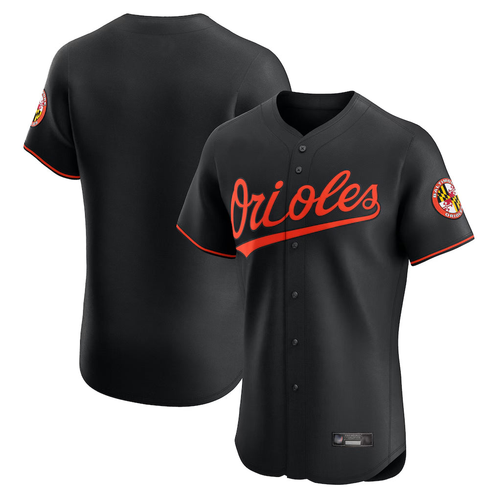 Punc B.Orioles Black Limited Elite Home Game Blank Player Stitched Jerseys