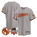 Punc B.Orioles Gray 30th Anniversary of 2131 Home Game Blank Player Stitched Jerseys