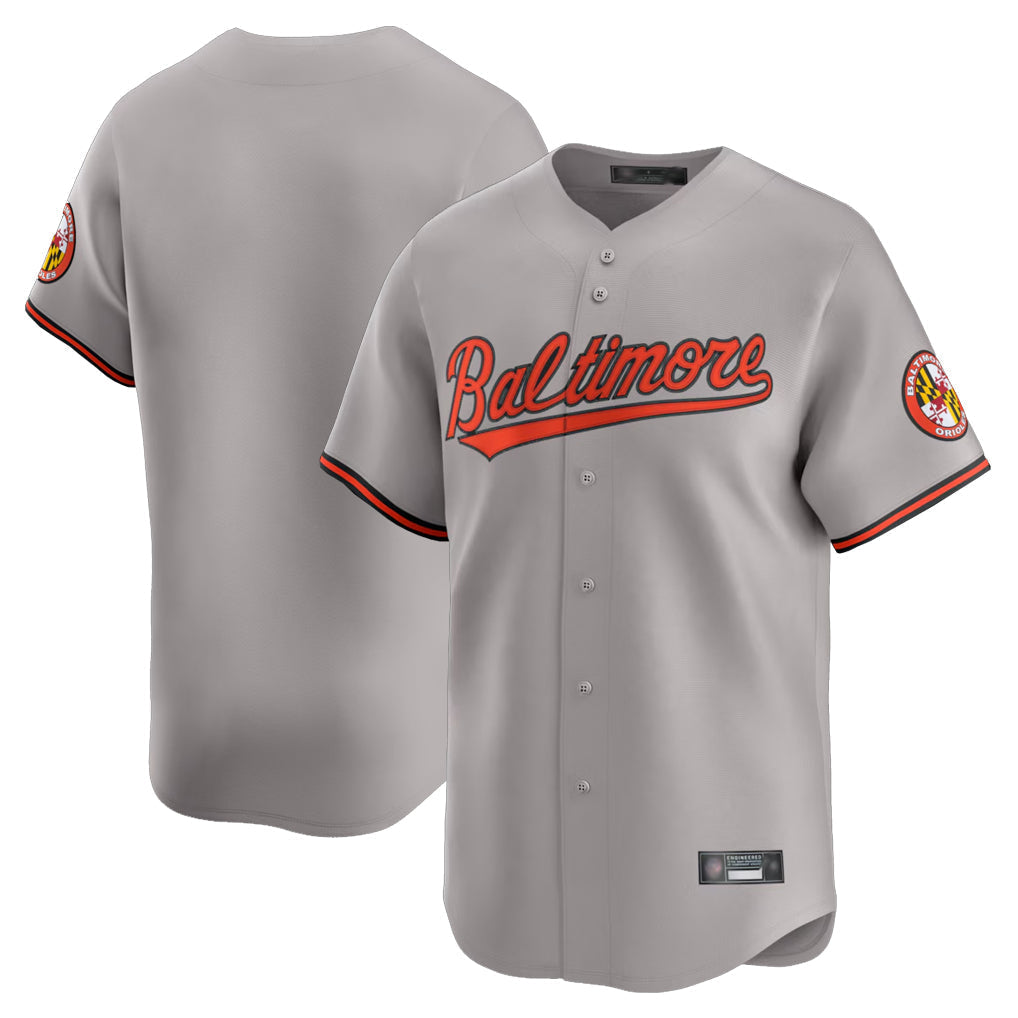 Punc B.Orioles Gray Limited Home Game Blank Player Stitched Jerseys