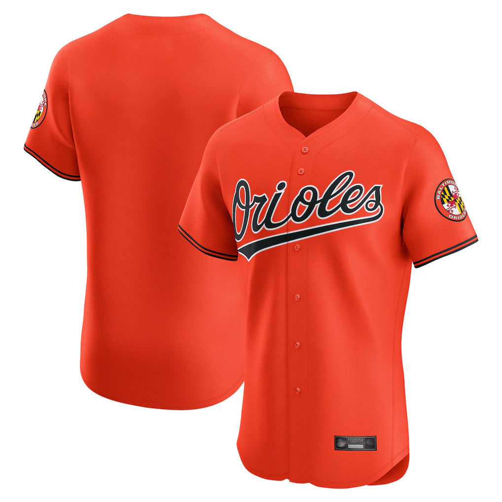 Punc B.Orioles Orange Limited Elite Home Game Blank Player Stitched Jerseys