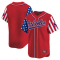 Punc B.Orioles Red Independence Day Vapor Premier Limited Home Game Blank Player Stitched Jerseys