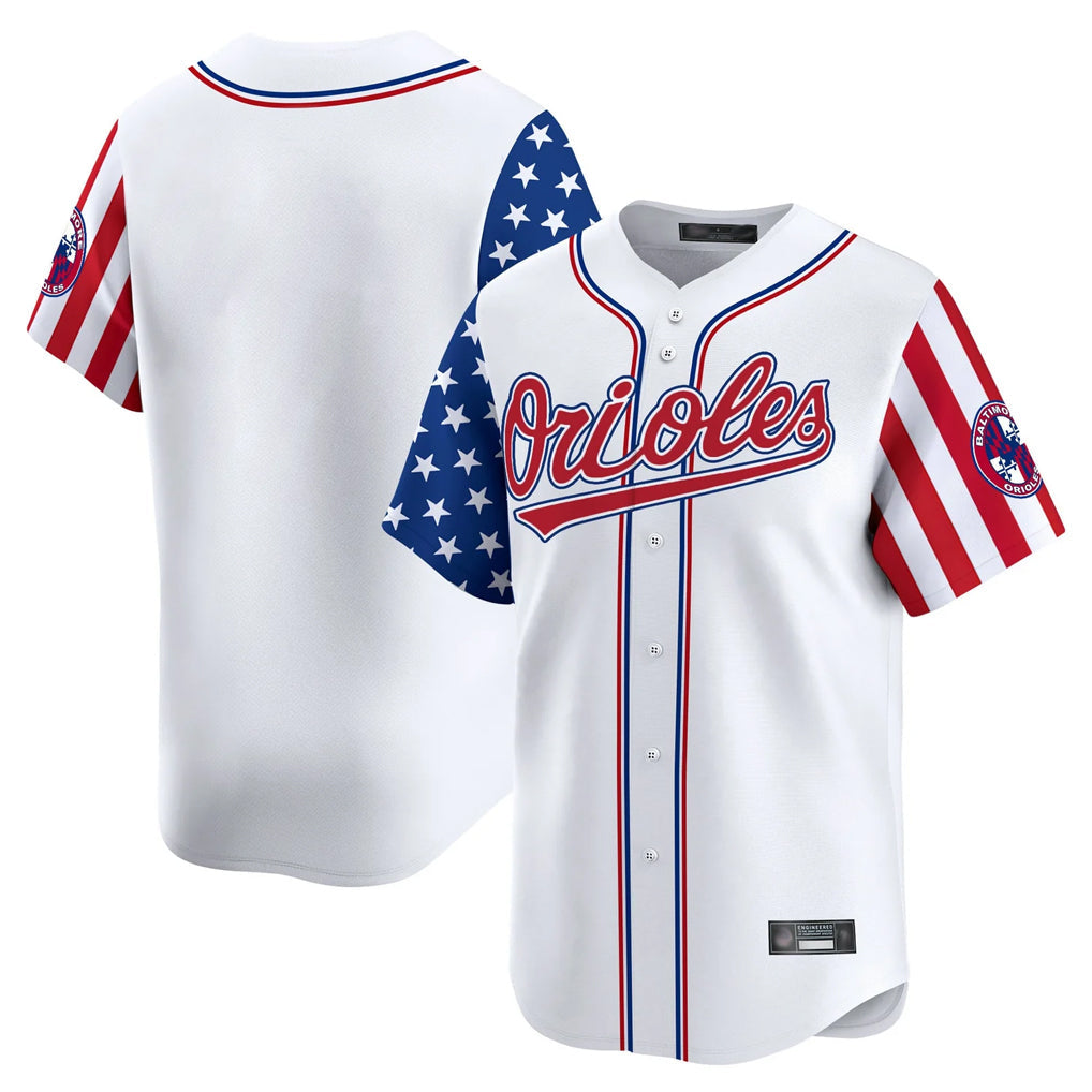 Punc B.Orioles White Independence Day Vapor Premier Home Game Blank Player Stitched Jerseys