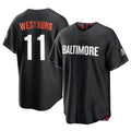 Punc B.Orioles #11 Jordan Westburg Player Black City Connect Home Game Stitched Jerseys