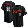 Punc B.Orioles #11 Jordan Westburg Player Black USA 250 Fourth of July Home Game Stitched Jerseys