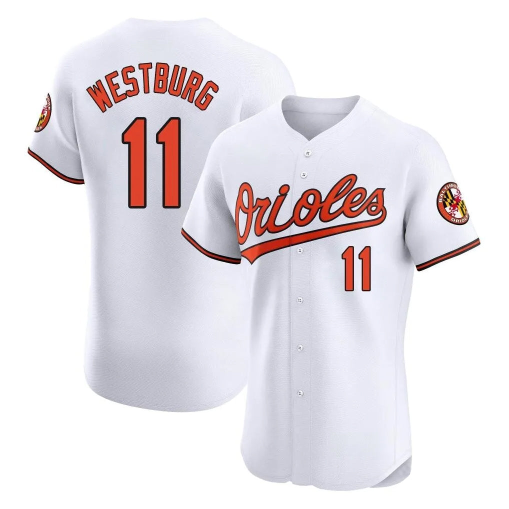 Punc B.Orioles #11 Jordan Westburg Player White Limited Elite Home Game Stitched Jerseys