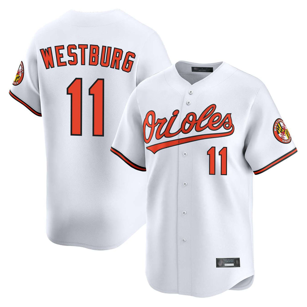 Punc B.Orioles #11 Jordan Westburg Player White Limited Home Game Stitched Jerseys