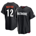 Punc B.Orioles #12 Dylan Beavers Player Black City Connect Home Game Stitched Jerseys
