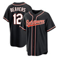 Punc B.Orioles #12 Dylan Beavers Player Black Out Home Game Stitched Jerseys
