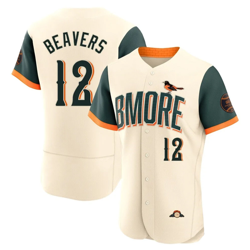 Punc B.Orioles #12 Dylan Beavers Player Cream 2026 City Connect Limited Elite Home Game Stitched Jerseys