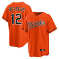 Punc B.Orioles #12 Dylan Beavers Player Orange Home Game Stitched Jerseys