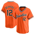 Punc B.Orioles #12 Dylan Beavers Player Orange T-shirt Limited Home Game Stitched Jerseys