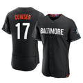 Punc B.Orioles #17 Colton Cowser Player Black City Connect Limited Elite Home Game Stitched Jerseys