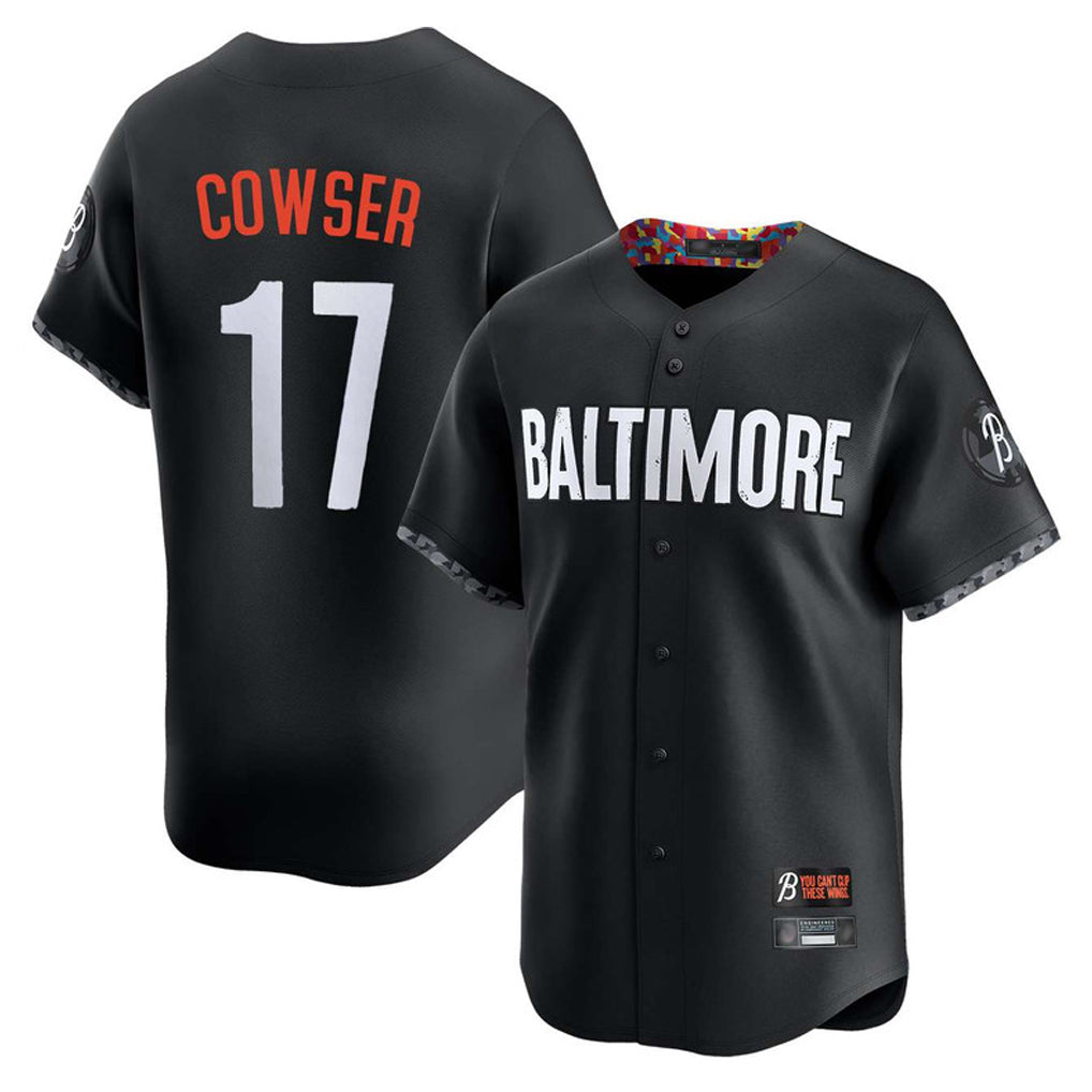 Punc B.Orioles #17 Colton Cowser Player Black City Connect Limited Home Game Stitched Jerseys