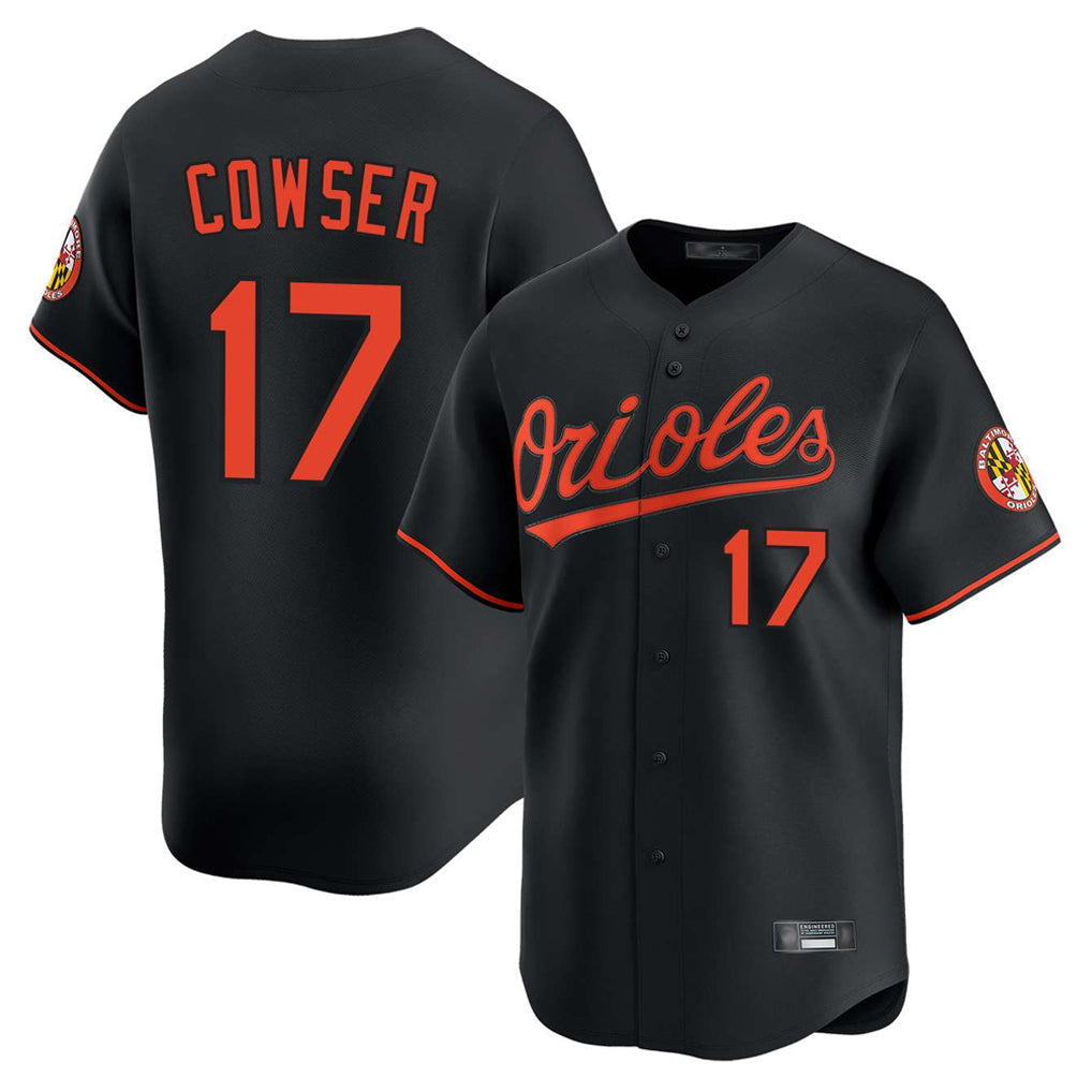 Punc B.Orioles #17 Colton Cowser Player Black Limited Home Game Stitched Jerseys