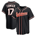 Punc B.Orioles #17 Colton Cowser Player Black Out Home Game Stitched Jerseys