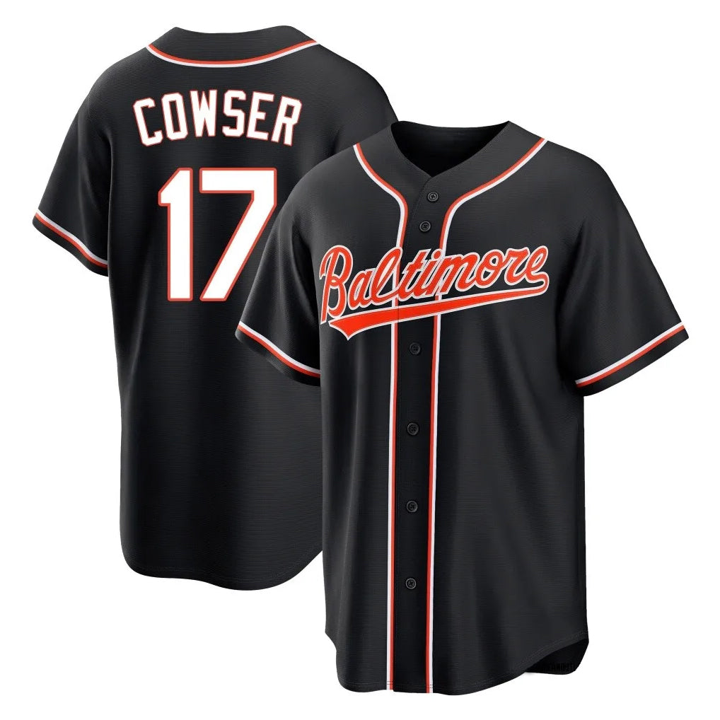 Punc B.Orioles #17 Colton Cowser Player Black Out Home Game Stitched Jerseys