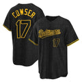 Punc B.Orioles #17 Colton Cowser Player Black Snake Skin City Home Game Stitched Jerseys