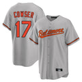 Punc B.Orioles #17 Colton Cowser Player Gray Home Game Stitched Jerseys