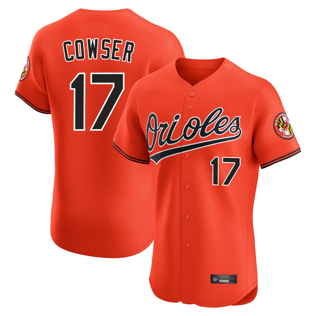 Punc B.Orioles #17 Colton Cowser Player Orange Limited Elite Home Game Stitched Jerseys