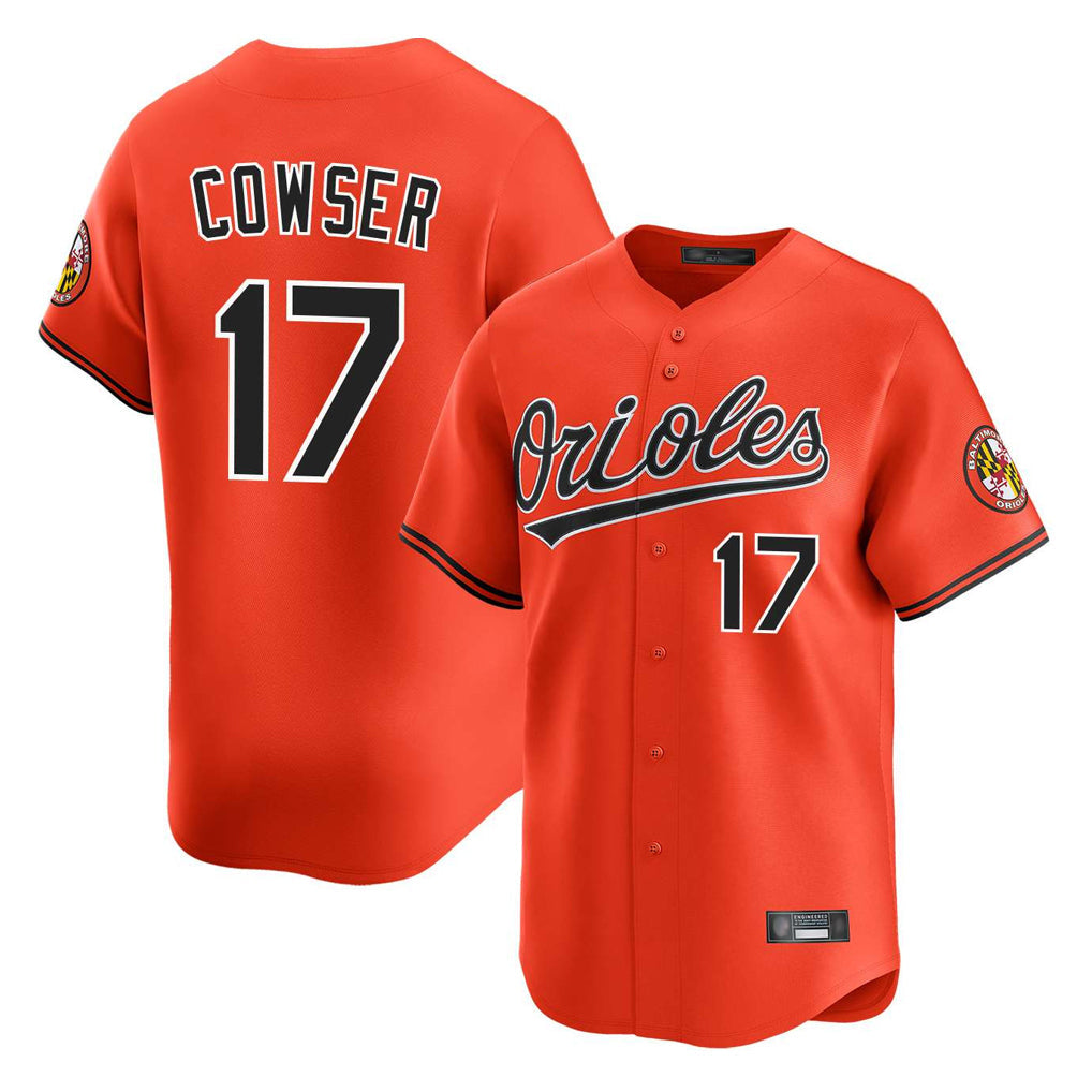Punc B.Orioles #17 Colton Cowser Player Orange Limited Home Game Stitched Jerseys