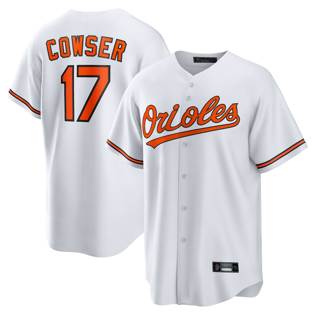 Punc B.Orioles #17 Colton Cowser Player White Home Game Stitched Jerseys