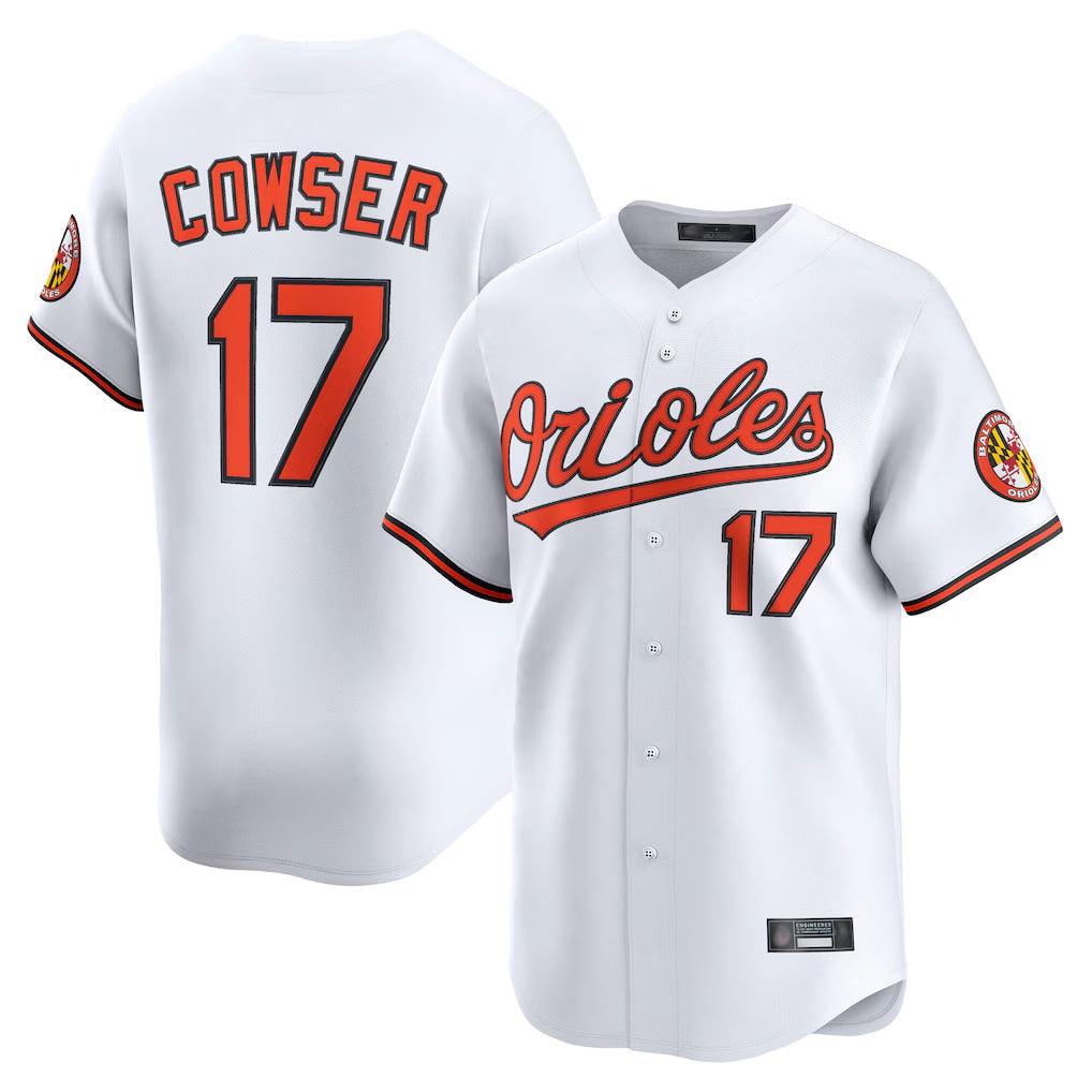 Punc B.Orioles #17 Colton Cowser Player White Limited Home Game Stitched Jerseys