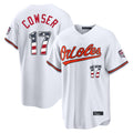 Punc B.Orioles #17 Colton Cowser Player White USA 250 Fourth of July Home Game Stitched Jerseys