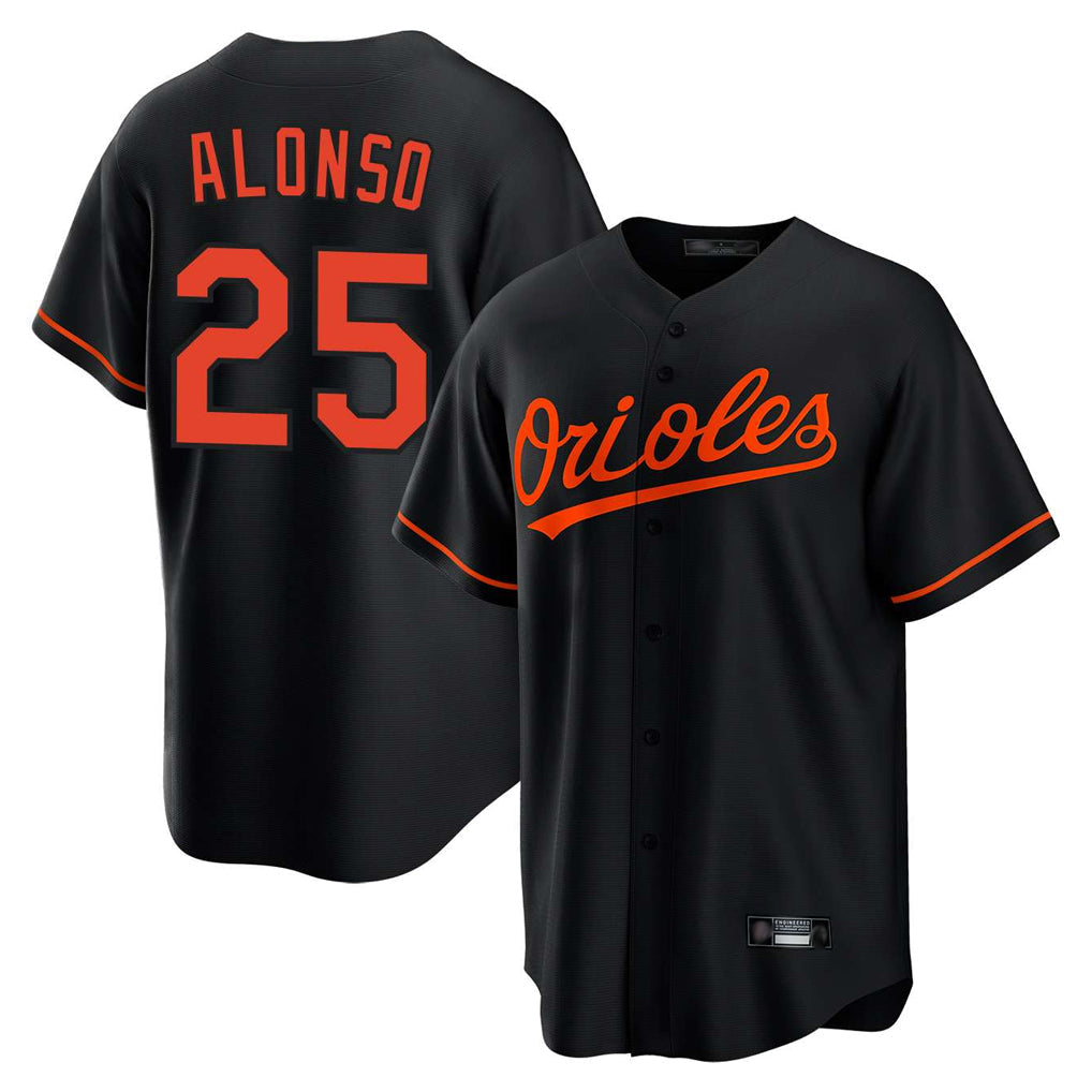 Punc B.Orioles #25 Pete Alonso Player Black Home Game Stitched Jerseys