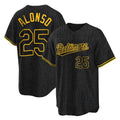 Punc B.Orioles #25 Pete Alonso Player Black Snake Skin City Home Game Stitched Jerseys