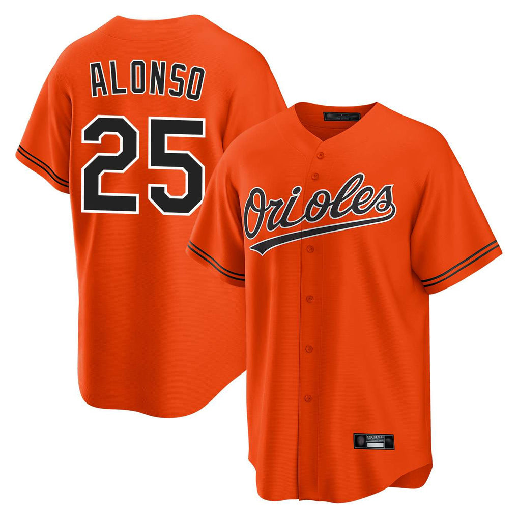 Punc B.Orioles #25 Pete Alonso Player Orange Home Game Stitched Jerseys