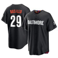 Punc B.Orioles #29 Samuel Basallo Player Black City Connect Home Game Stitched Jerseys