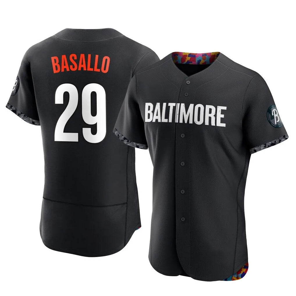 Punc B.Orioles #29 Samuel Basallo Player Black City Connect Limited Elite Home Game Stitched Jerseys