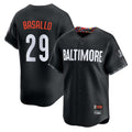 Punc B.Orioles #29 Samuel Basallo Player Black City Connect Limited Home Game Stitched Jerseys