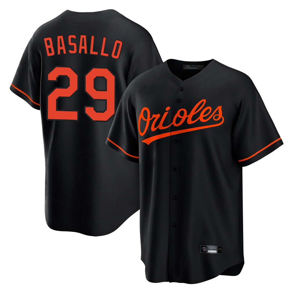 Punc B.Orioles #29 Samuel Basallo Player Black Home Game Stitched Jerseys
