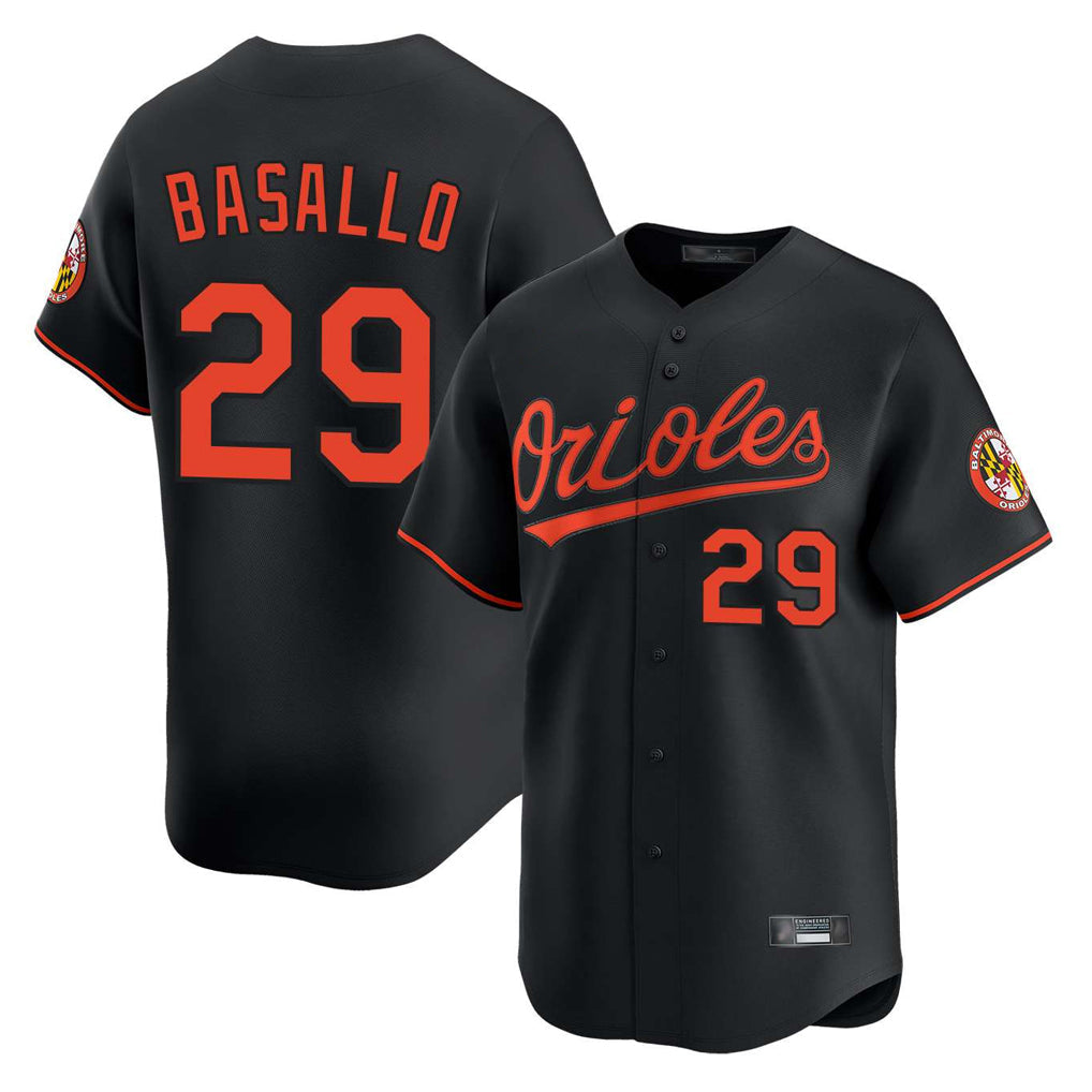 Punc B.Orioles #29 Samuel Basallo Player Black Limited Home Game Stitched Jerseys