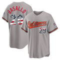 Punc B.Orioles #29 Samuel Basallo Player Gray USA 250 Fourth of July Home Game Stitched Jerseys
