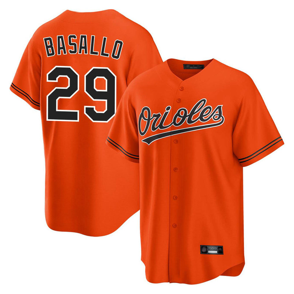 Punc B.Orioles #29 Samuel Basallo Player Orange Home Game Stitched Jerseys