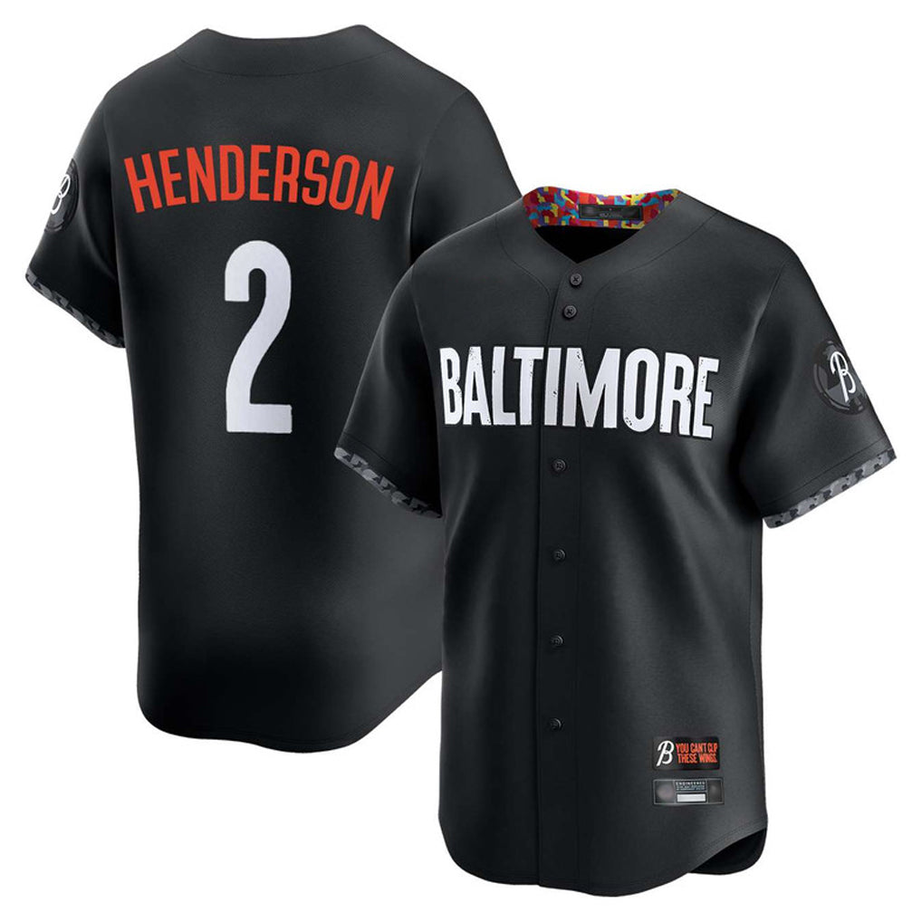Punc B.Orioles #2 Gunnar Henderson Player Black City Connect Limited Home Game Stitched Jerseys