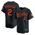 Punc B.Orioles #2 Gunnar Henderson Player Black Limited Home Game Stitched Jerseys