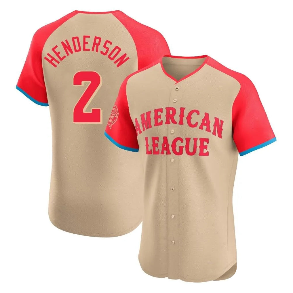 Punc B.Orioles #2 Gunnar Henderson Player Cream American League All-Star Limited Elite Home Game Stitched Jerseys