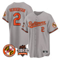 Punc B.Orioles #2 Gunnar Henderson Player Gray 30th Anniversary of 2131 Home Game Stitched Jerseys