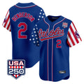 Punc B.Orioles #2 Gunnar Henderson Player Royal USA 250 Independence Day Vapor Premier Limited Home Game Stitched Jerseys